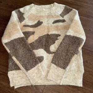 Anthropologie Moth Marjorie Camo Sweater Sz S